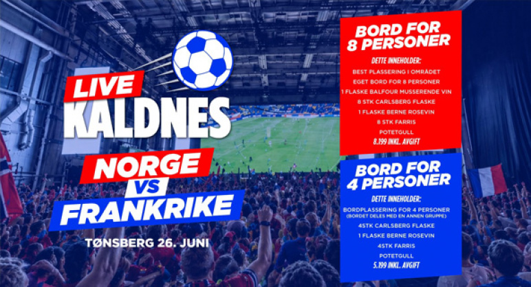 Norge vs. Frankrike Live på Kaldnes