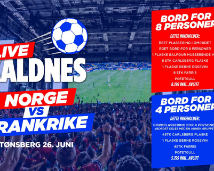 Norge vs. Frankrike Live på Kaldnes