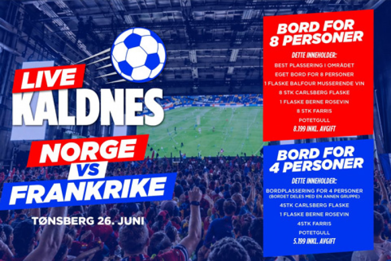 Norge vs. Frankrike Live på Kaldnes